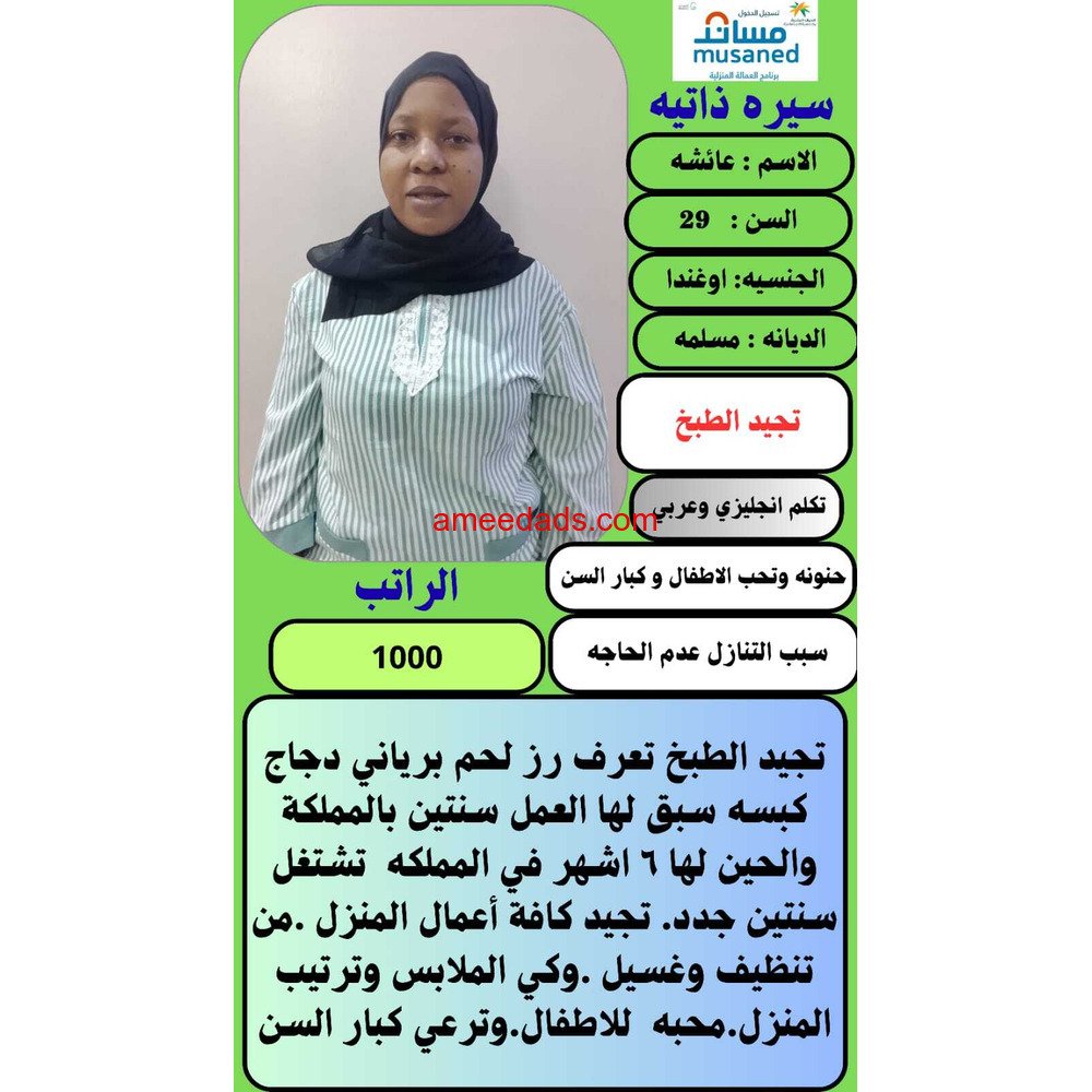يوجد اوغنديات للتنازل ونقل كفاله 0539240541